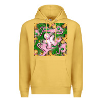 Antique Gold christmas smile gingerbread cookie seamless pattern bbs Premium Hoodie - BundleAndBundleShop