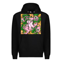 Black christmas smile gingerbread cookie seamless pattern bbs Premium Hoodie - BundleAndBundleShop