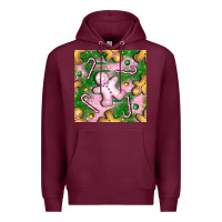 Burgundy christmas smile gingerbread cookie seamless pattern bbs Premium Hoodie - BundleAndBundleShop