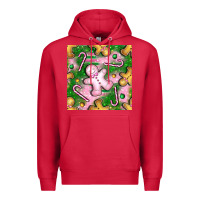 Cardinal christmas smile gingerbread cookie seamless pattern bbs Premium Hoodie - BundleAndBundleShop