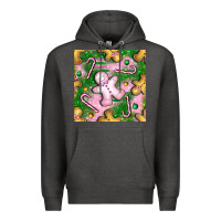 Charcoal Heather christmas smile gingerbread cookie seamless pattern bbs Premium Hoodie - BundleAndBundleShop