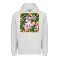 Dove Grey christmas smile gingerbread cookie seamless pattern bbs Premium Hoodie - BundleAndBundleShop