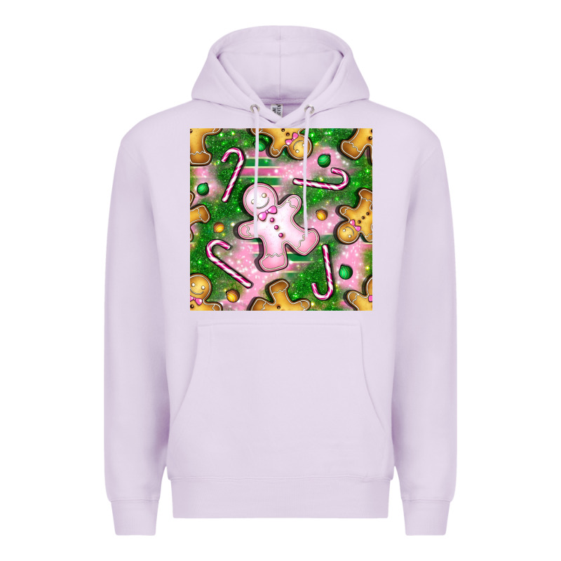 Christmas Smile Gingerbread Cookie Seamless Pattern Bbs Premium Hoodie by BundleAndBundleShop | Teevron
