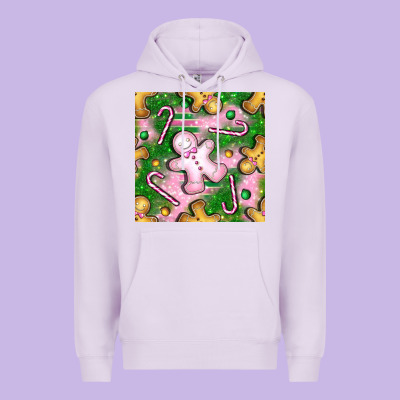 Christmas Smile Gingerbread Cookie Seamless Pattern Bbs Premium Hoodie Designed By Bundleandbundleshop