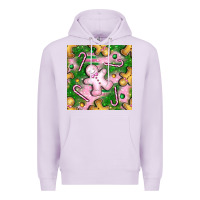 Lilac christmas smile gingerbread cookie seamless pattern bbs Premium Hoodie - BundleAndBundleShop