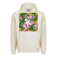 Oatmeal Heather christmas smile gingerbread cookie seamless pattern bbs Premium Hoodie - BundleAndBundleShop