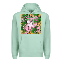 Seafoam christmas smile gingerbread cookie seamless pattern bbs Premium Hoodie - BundleAndBundleShop