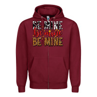 Burgundy be mine be mine be mine Zipper Hoodie - AdoDesignShop