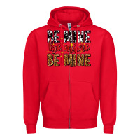 Red be mine be mine be mine Zipper Hoodie - AdoDesignShop