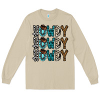 Mushroom howdy howdy howdy Long Sleeve Tee - CowhideDigitalArt