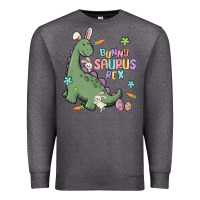Charcoal Heather bunny saurus rex Premium Sweatshirt - MaliasSmallBusiness