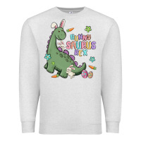 Oatmeal Heather bunny saurus rex Premium Sweatshirt - MaliasSmallBusiness