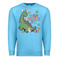 Ocean Blue bunny saurus rex Premium Sweatshirt - MaliasSmallBusiness