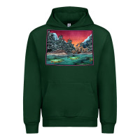 Forest Green Colorado Scenery Map Urban Hoodie - Bettercallsaul