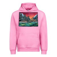 Fuchsia Pink Colorado Scenery Map Urban Hoodie - Bettercallsaul
