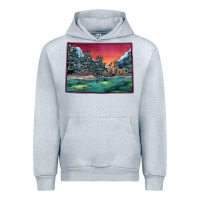 Heather Grey Colorado Scenery Map Urban Hoodie - Bettercallsaul