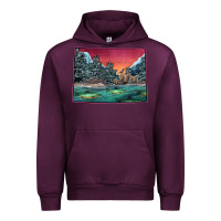 Mauve Wine Colorado Scenery Map Urban Hoodie - Bettercallsaul