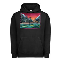 Pigment Black Colorado Scenery Map Urban Hoodie - Bettercallsaul