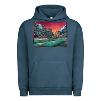 Pigment Midnight Navy Colorado Scenery Map Urban Hoodie - Bettercallsaul