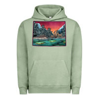 Pigment Oil Green Colorado Scenery Map Urban Hoodie - Bettercallsaul