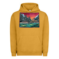 Pigment Peanut Butter Colorado Scenery Map Urban Hoodie - Bettercallsaul