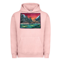 Pigment Salmon Colorado Scenery Map Urban Hoodie - Bettercallsaul