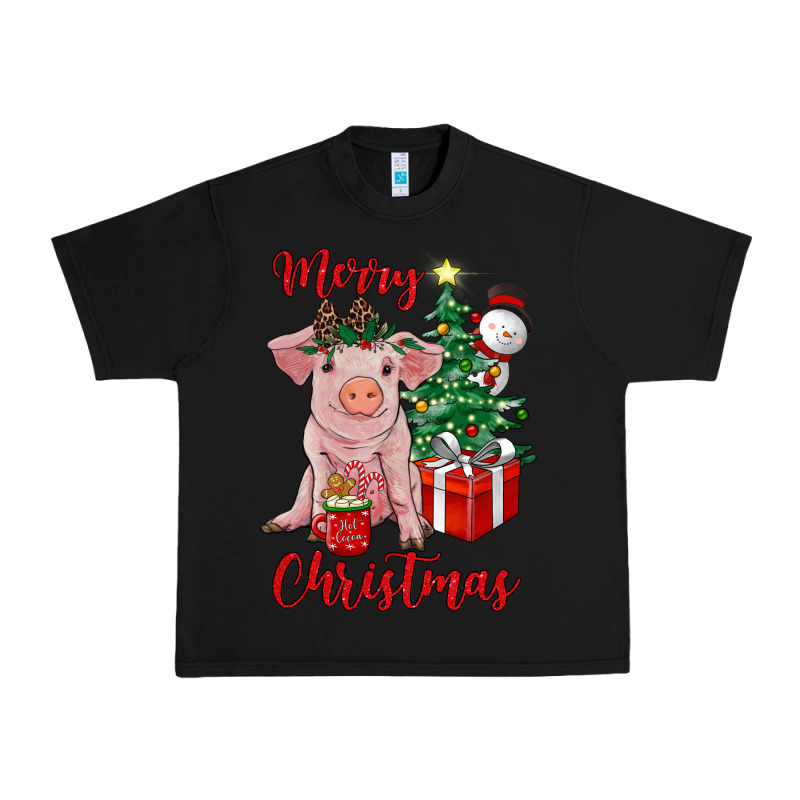 Merry Christmas Pig Urban Heavy Tee by RanaPortraitStore | Teevron