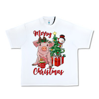 White merry christmas pig Urban Heavy Tee - RanaPortraitStore