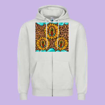 Our Lady Of Guadalupe Zipper Hoodie Designed By Jahusdesignshop