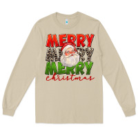 Mushroom Merry Christmas Santa Long Sleeve Tee - FaDigitalArtStudio
