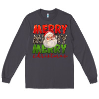 Smoke Merry Christmas Santa Long Sleeve Tee - FaDigitalArtStudio