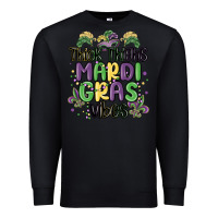 Black thick thighs mardi gras vibes Premium Sweatshirt - MaliasSmallBusiness