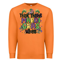 Carrot thick thighs mardi gras vibes Premium Sweatshirt - MaliasSmallBusiness
