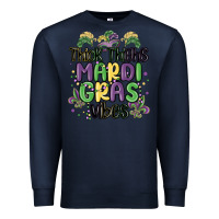 Navy thick thighs mardi gras vibes Premium Sweatshirt - MaliasSmallBusiness