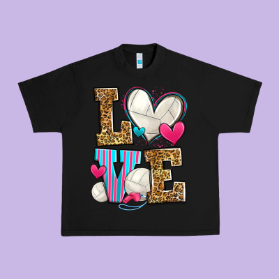Love Volleyball Urban Heavy Tee Designed By Zillion Design Studio