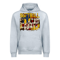 Heather Grey American Softball Dad Urban Hoodie - Bettercallsaul