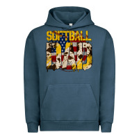 Pigment Midnight Navy American Softball Dad Urban Hoodie - Bettercallsaul