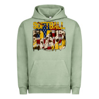 Pigment Oil Green American Softball Dad Urban Hoodie - Bettercallsaul