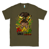 Army Green free ish since 1865 afro messy bun Classic Tee - HRA Design Shop