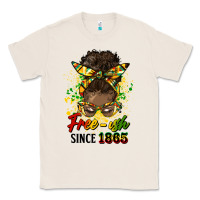 Natural free ish since 1865 afro messy bun Classic Tee - HRA Design Shop