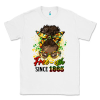 White free ish since 1865 afro messy bun Classic Tee - HRA Design Shop