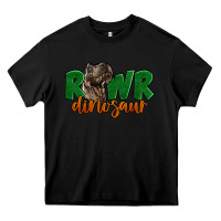 Black Rawr Dinosaur Heavy Core Tee - LillyAllenDesigns