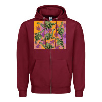 Burgundy dinosaur brontosaurus Zipper Hoodie - Artiststas