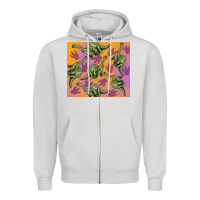 Dove Grey dinosaur brontosaurus Zipper Hoodie - Artiststas