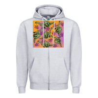 Heather Grey dinosaur brontosaurus Zipper Hoodie - Artiststas