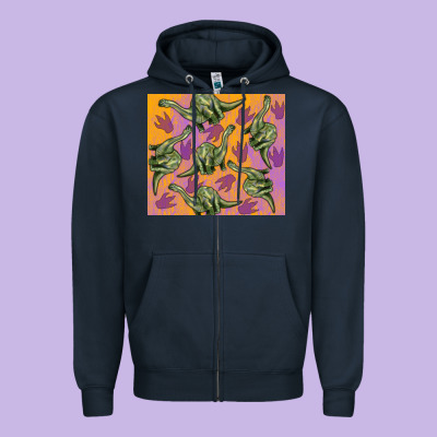 Dinosaur Brontosaurus Zipper Hoodie Designed By Artiststas