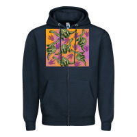 Navy dinosaur brontosaurus Zipper Hoodie - Artiststas