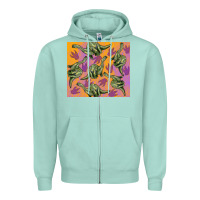 Seafoam dinosaur brontosaurus Zipper Hoodie - Artiststas