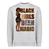 Heather Grey black girls been magic Heavyweight Sweatshirt - texasbilliewilder