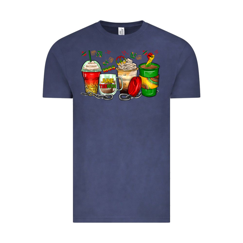 Juneteenth Coffee Cups Vintage Tee by Zillion Design Studio | Teevron